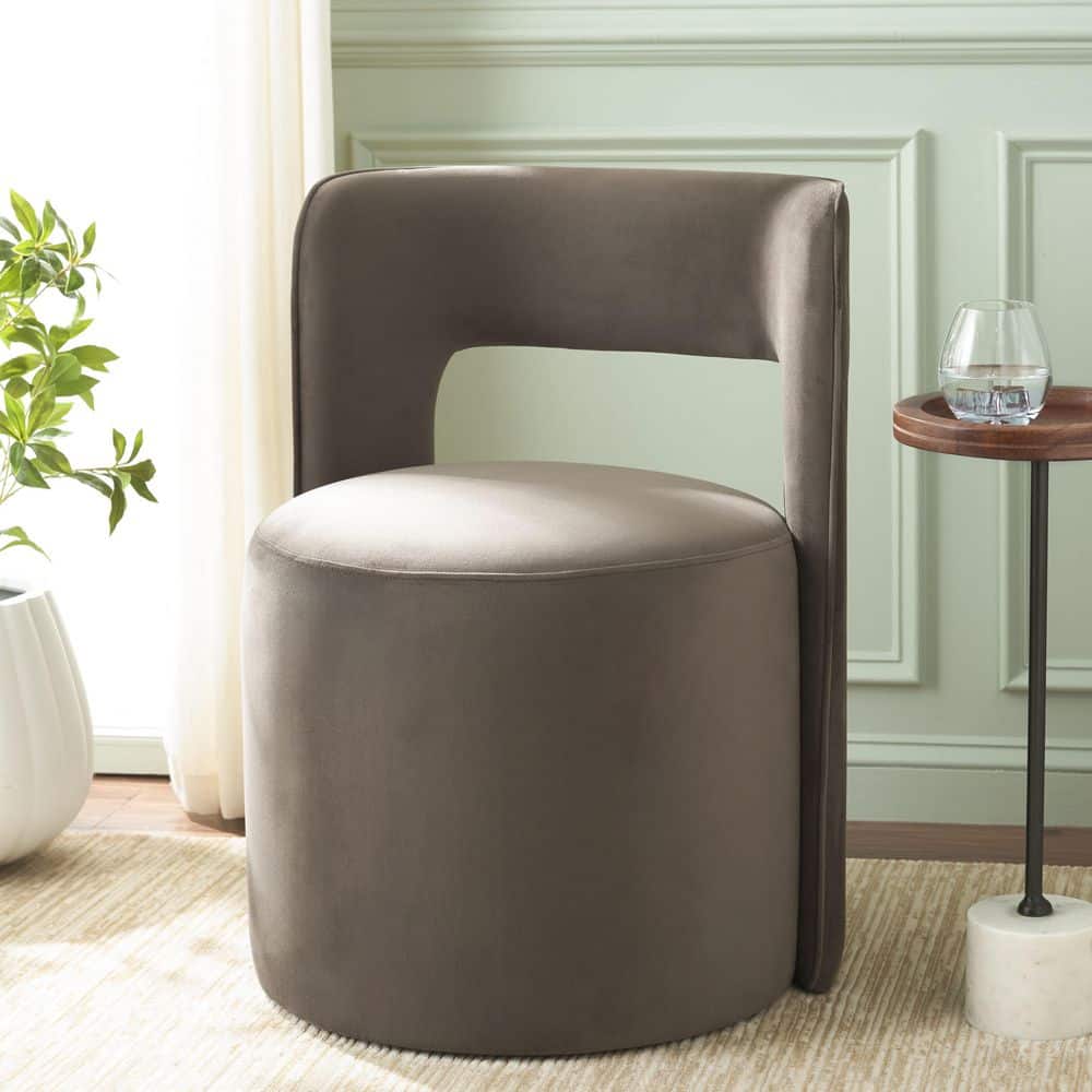 Jojo Chocolate Velvet Arm Chair