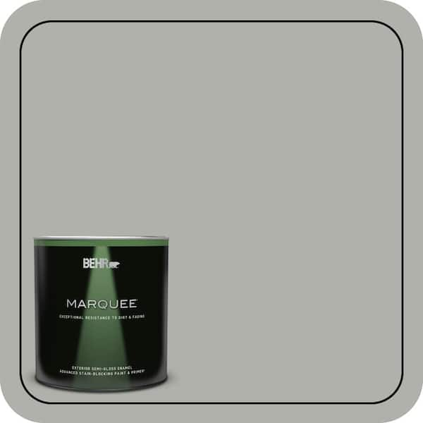 BEHR MARQUEE 1 qt. #BNC-06 Urban Putty Semi-Gloss Enamel Exterior Paint & Primer