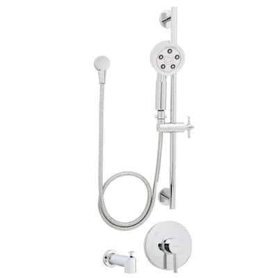 Neo Anystream Single Handle 3-Spray Handheld Shower and Tub Combination in Polished Chrome (Valve Included)