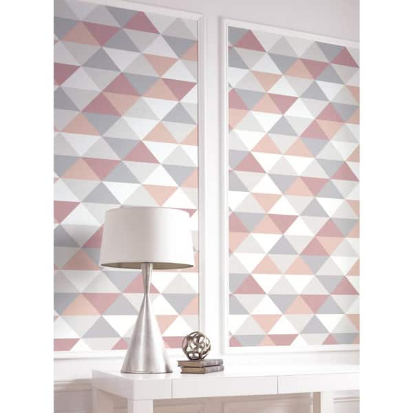 Mod Triangles Vinyl Peelable Wallpaper (Covers 30.75 sq. ft.)