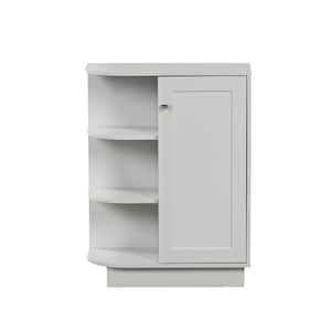 Practical and Stylish 23.6 in. W x 9.7 in. D x 31.3 in. H Freestanding Beige Linen Cabinet with Open Shelf