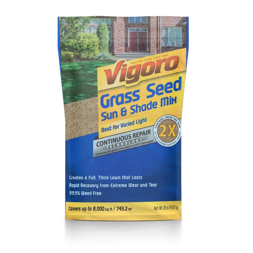 衛生日用品 Vigor2020 Vigoro 20 lb. Sun and Shade Grass Seed Mix 52223 - The Home Depot