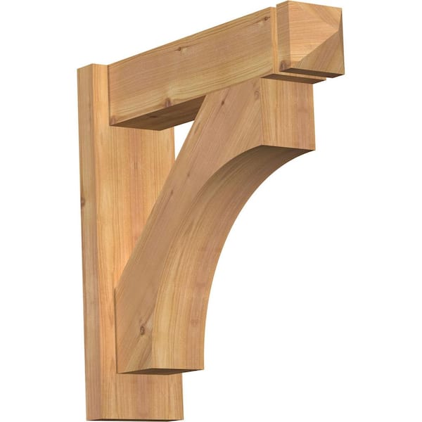 Ekena Millwork 6 in. x 20 in. x 20 in. Western Red Cedar Westlake Arts and Crafts Smooth Outlooker
