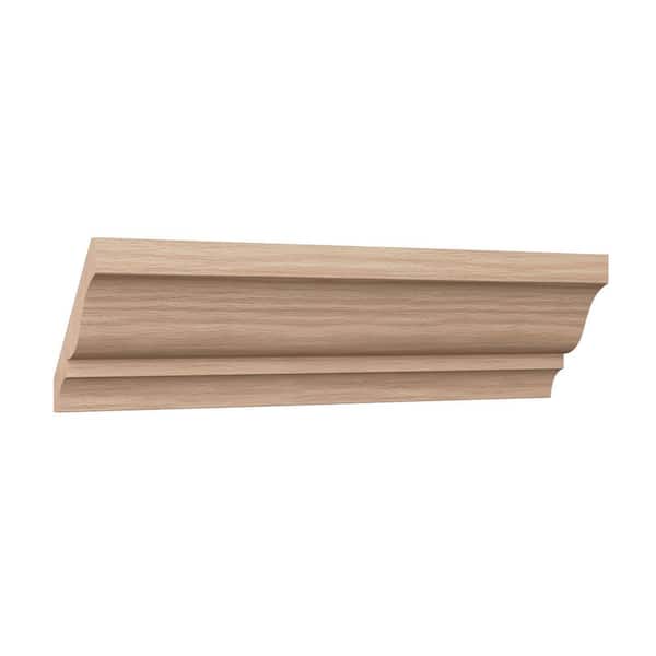 Ekena Millwork WM49 0.56 in. D x 3.63 in. W x 96 in. L Wood Red Oak Crown Moulding