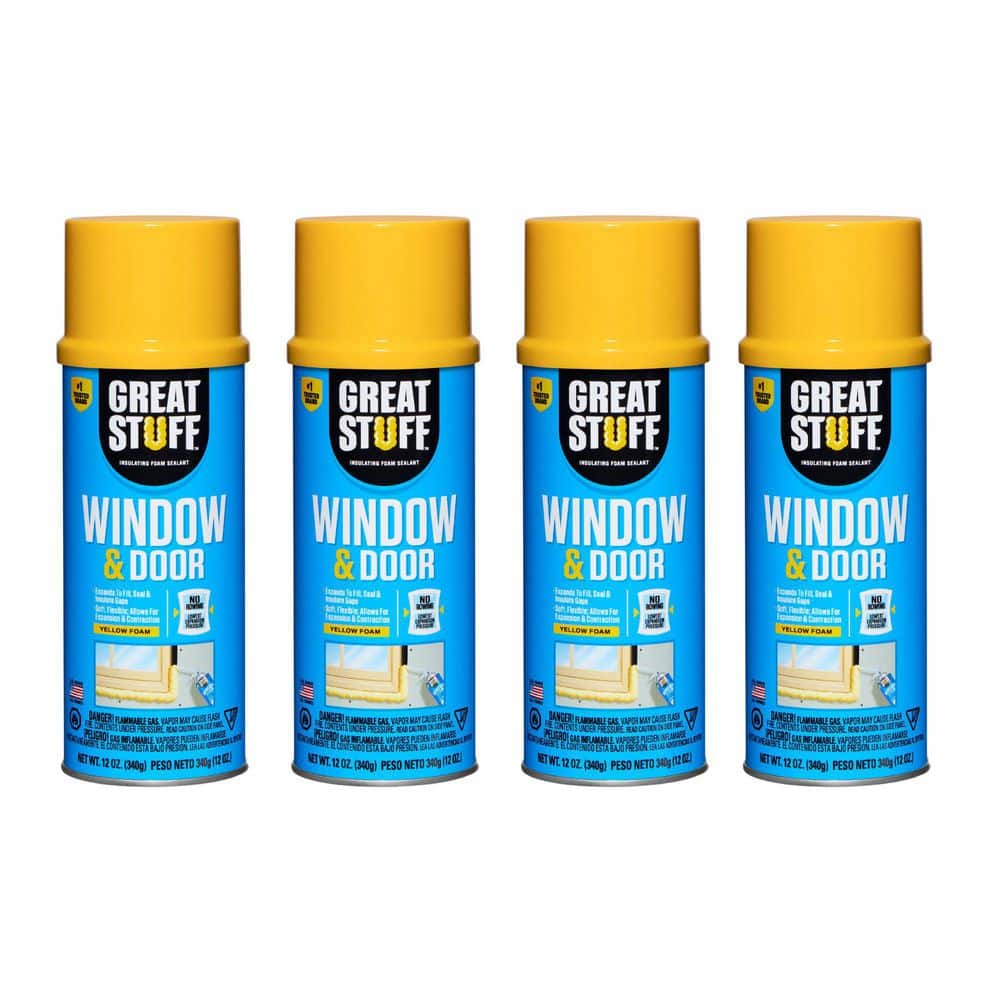 12 oz. Window and Door Insulating Spray Foam Sealant (4 Pack)