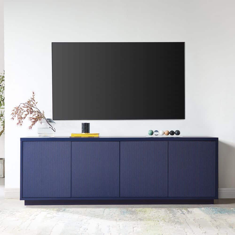 Hanson 70 in. Dark Blue TV Stand Fits TV's up to 75 in.