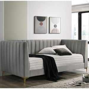 Tijeras Light Gray Art Deco Twin Upholstered Daybed