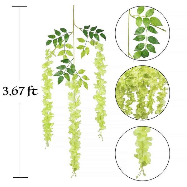 3.7 ft. Green Artificial Other Wisteria Flowering Plants NY12PC3