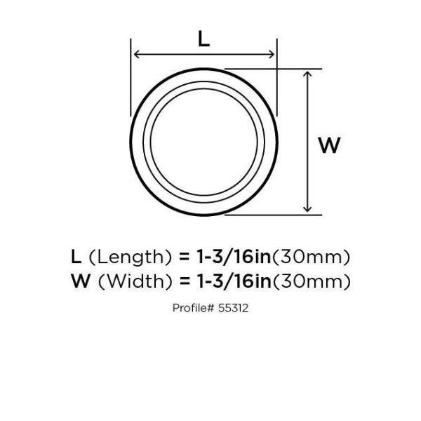 Highland Ridge Round Pewter Cabinet Knob with Mounting Hardware