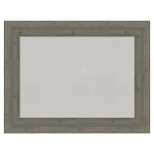 Fencepost Grey Wood Framed Grey Corkboard 35 in. x 27 in. Bulletin Board Memo Board