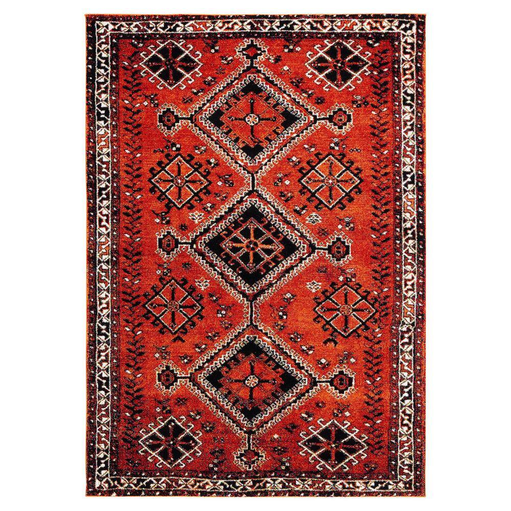 SAFAVIEH Vintage Hamadan Orange/Red 3 ft. x 5 ft. Border Geometric