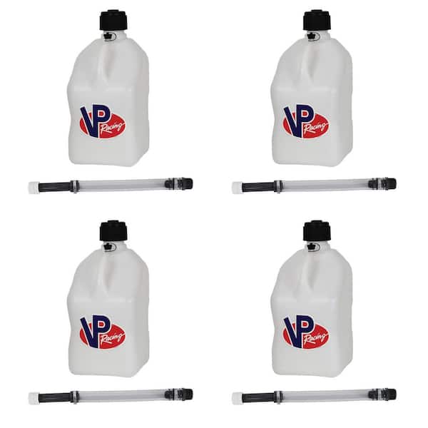 Unbranded 5 Gal. Motorsport Racing Utility Jug Can Container and 14 in. Hose (4-Pack)