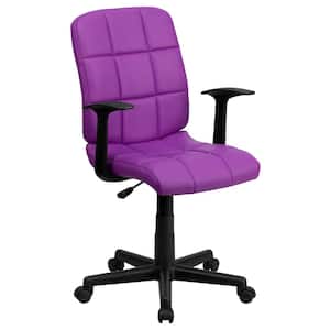 Vinyl Swivel Task Chair in Purple