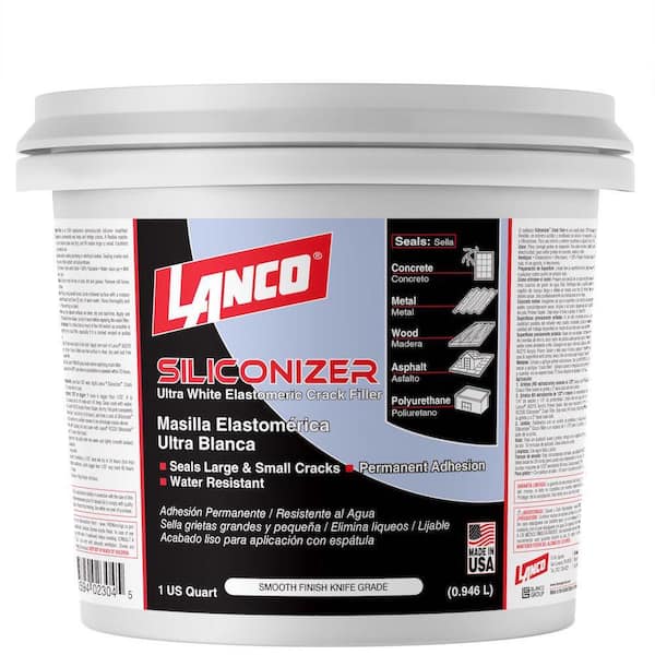 Lanco Siliconizer Crack Filler 1 Qt. White Elastomeric Roof Patch
