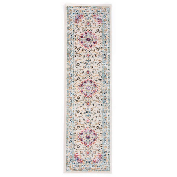 World Rug Gallery Traditional Persian 2 ft. x 7 ft. Pink Runner Rug