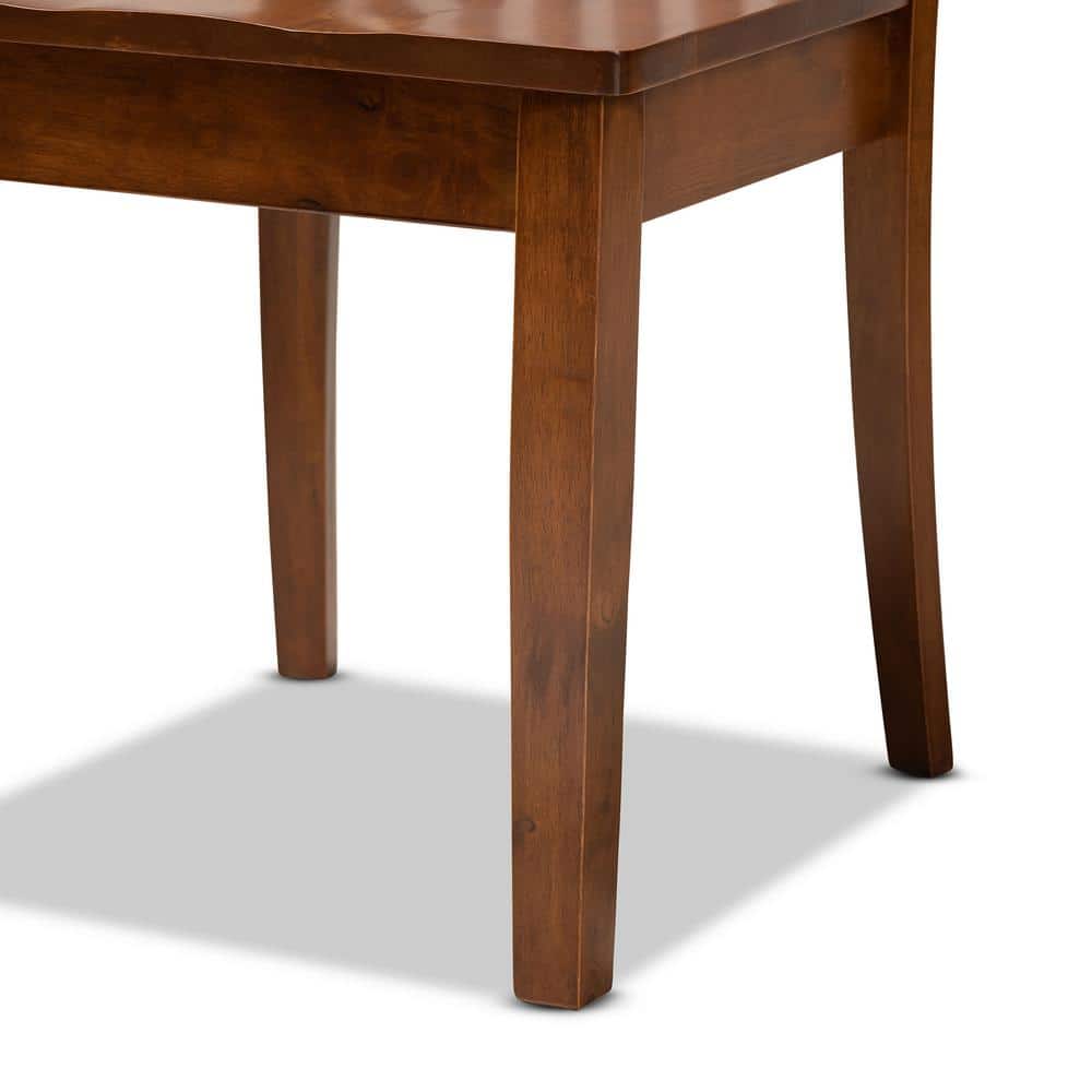 Walnut Brown Minette Wood & Cane Low Arm Chair