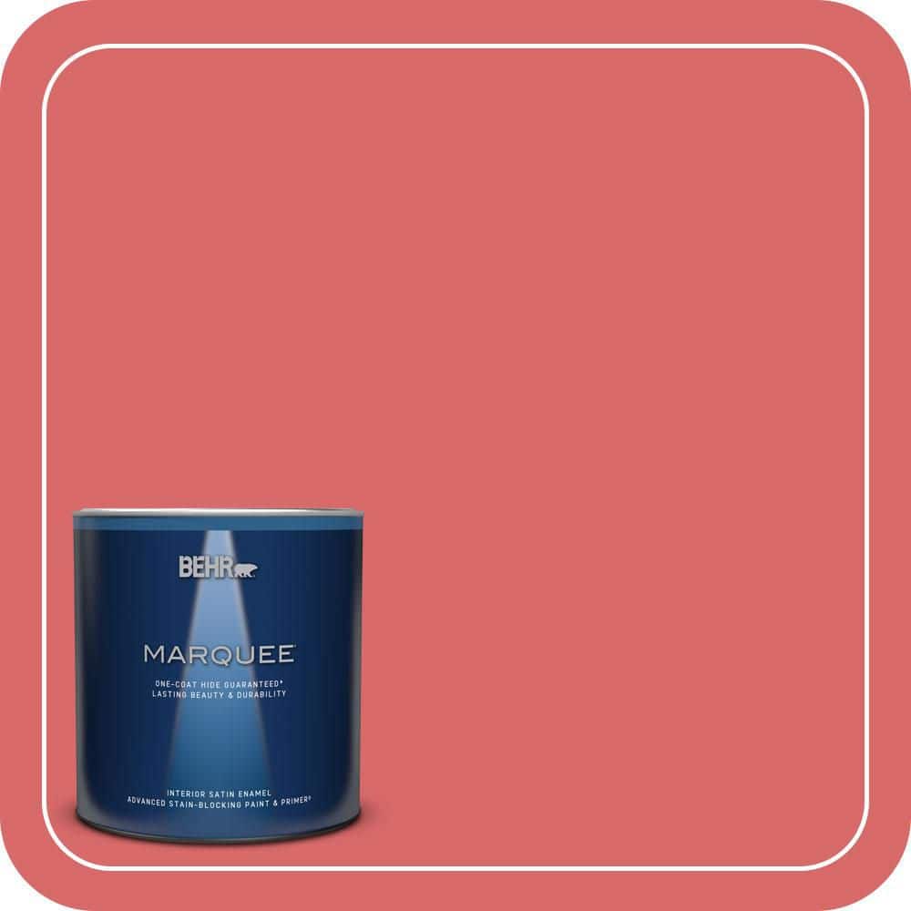 1 qt. #160B-6 Coral Expression Satin Enamel Interior Paint & Primer product image for price tracking