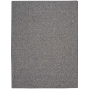 Four Square Slate 8 ft. x 10 ft. Custom Area Rug with Pad