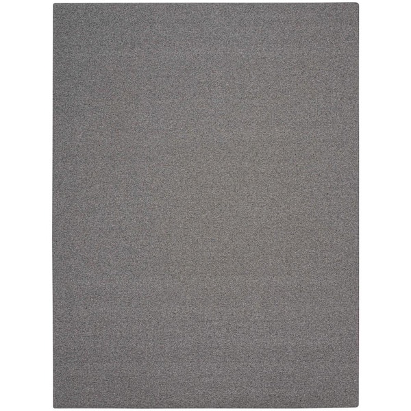 Natural Harmony Four Square Slate 9 ft. x 12 ft. Custom Area Rug with Pad