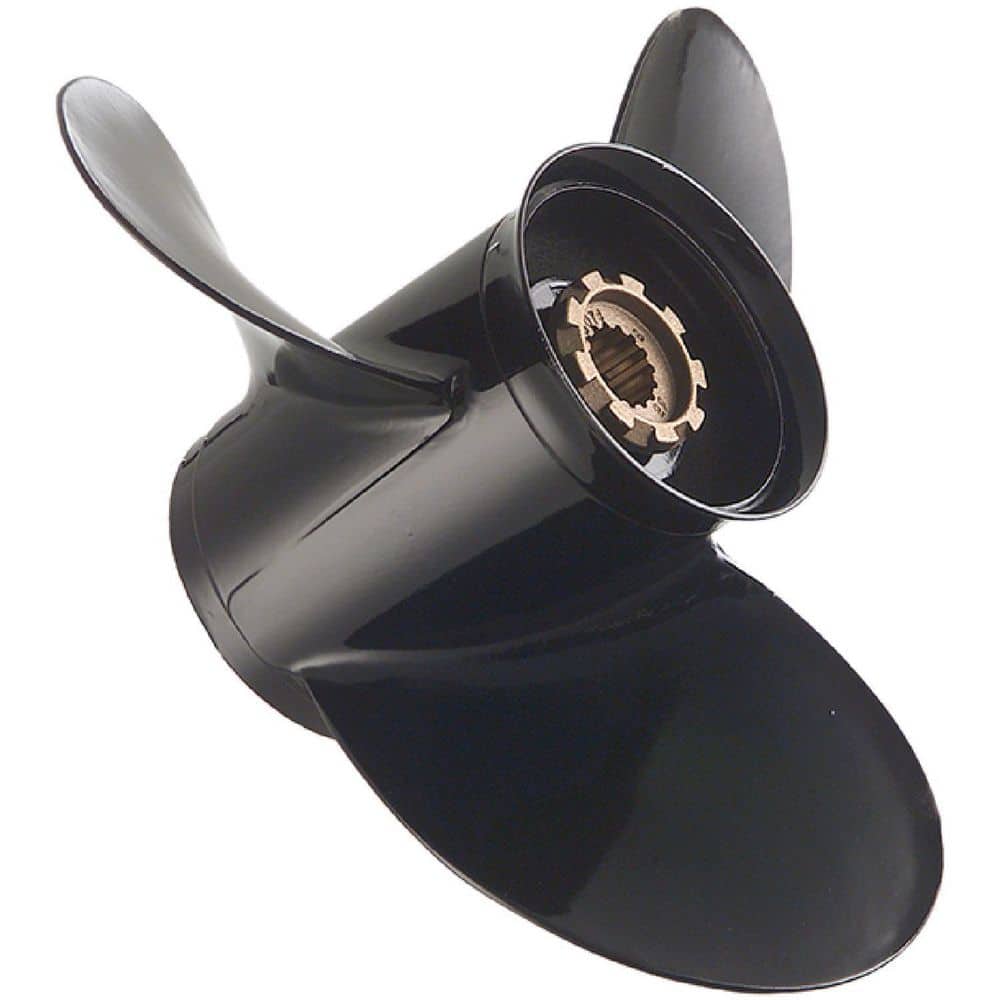 QUICKSILVER Black Diamond Outboard/Sterndrive Aluminum Propeller 3 Blade RH  with 4 - 3/4 in. Gearcase, MPH: 47 - 56 QA1918X - The Home Depot