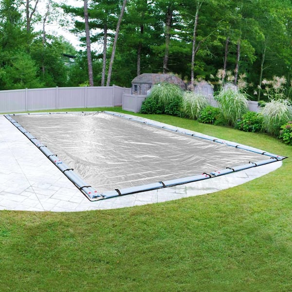 Pool Mate Extreme-Mesh XL 16 ft. x 36 ft. Rectangular Silver Mesh In-Ground Winter Pool Cover