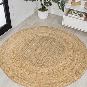 Oval Straw Living Room Rug, Round Rattan Carpet