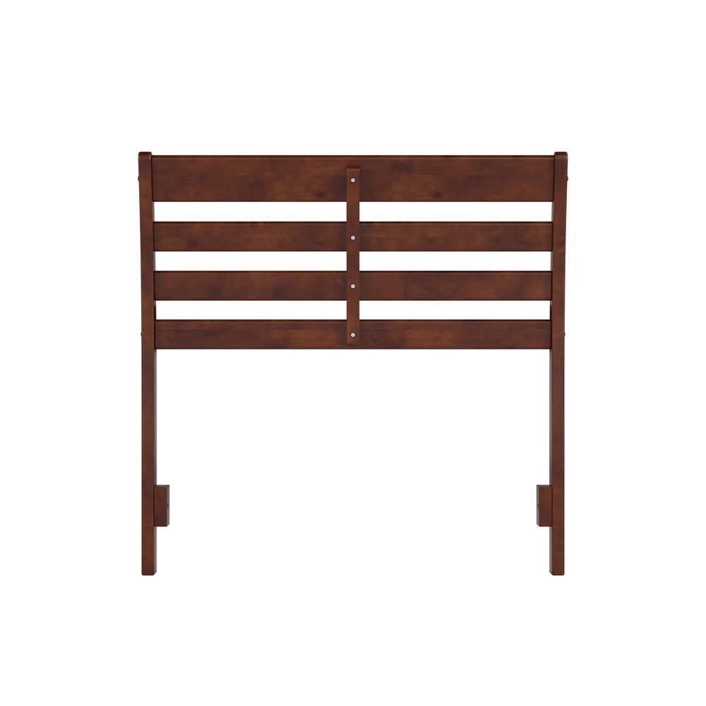 Savannah Twin Walnut Solid Wood Headboard with USB Charger