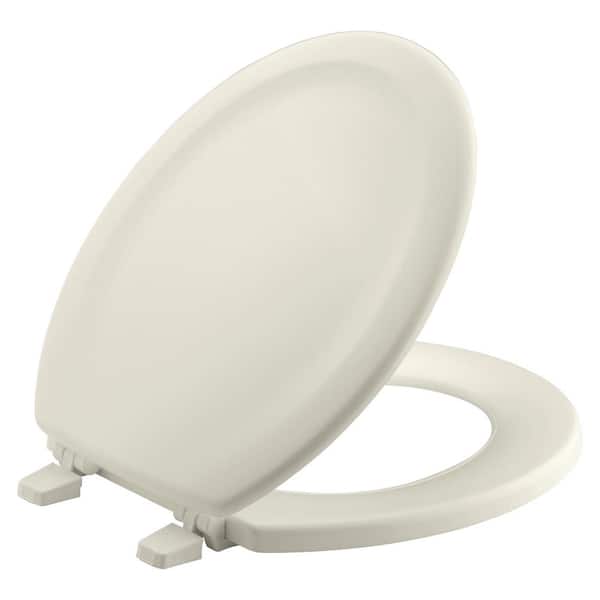 KOHLER Stonewood Round Closed Front Toilet Seat in Biscuit