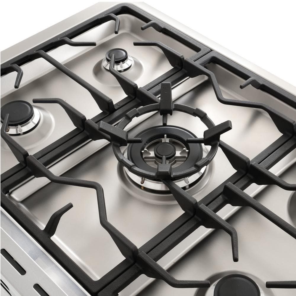 36'' Stainless Steel Gas Range with 5 Burners and Convection Oven