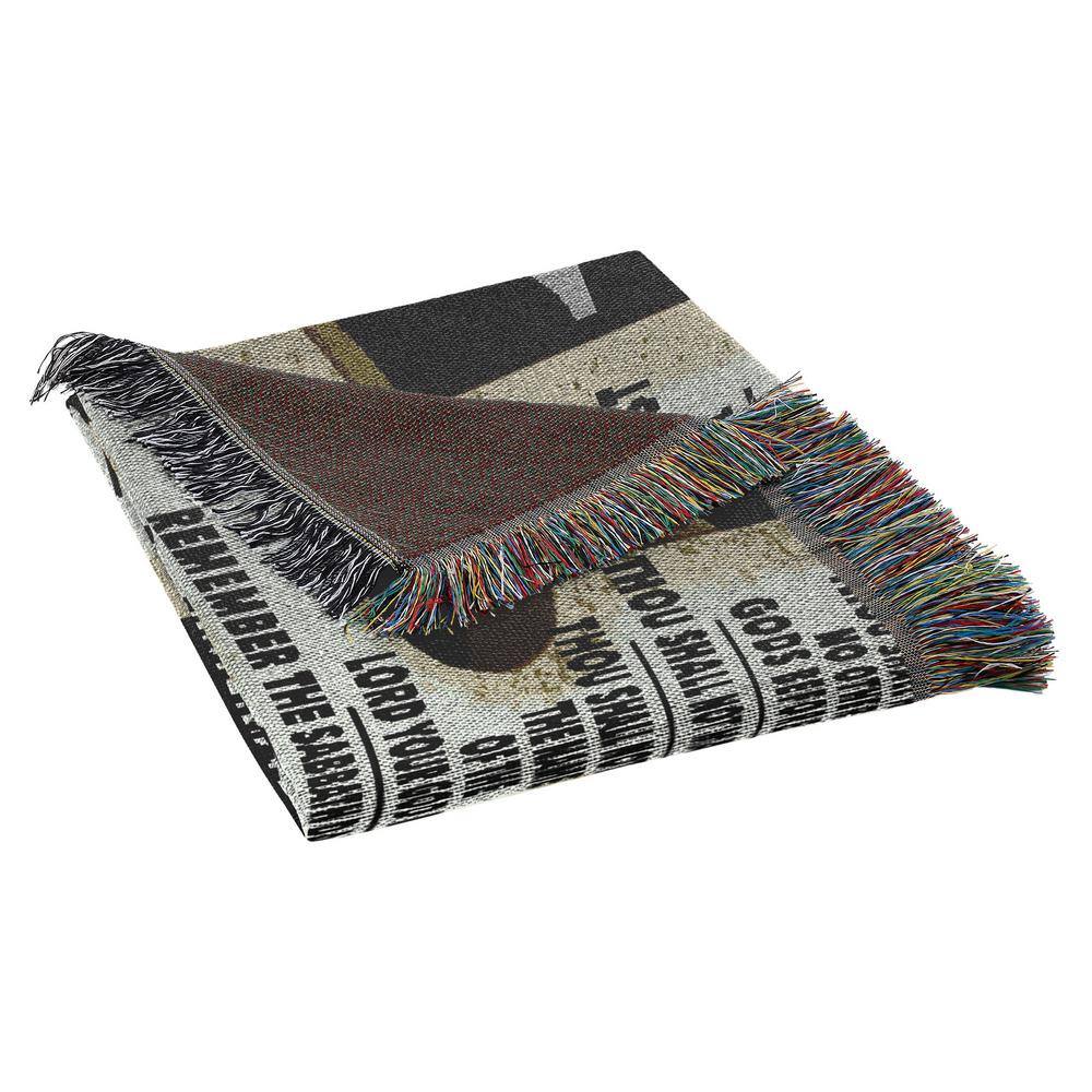 Big Ten Commandments Woven Tapestry Throw Blanket