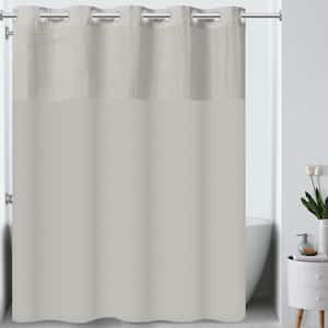 Plainweave 71 in. W x 74 in. L Polyester Shower Curtain in Clay