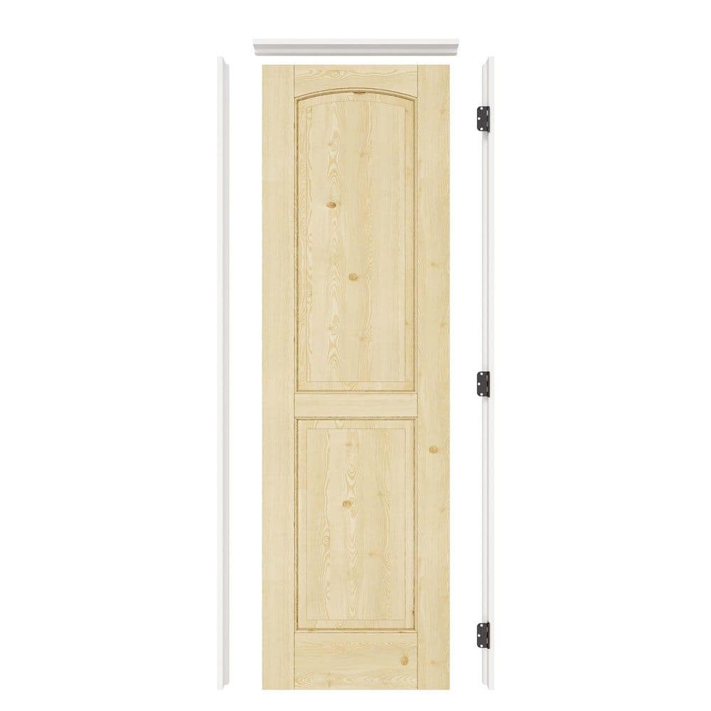 24 in. x 80 in. Left 6-Panel Solid Core Unfinished Pine Wood Assembly Required Single Prehung Interior Door+ Frame Set price history on PriceWatchPro