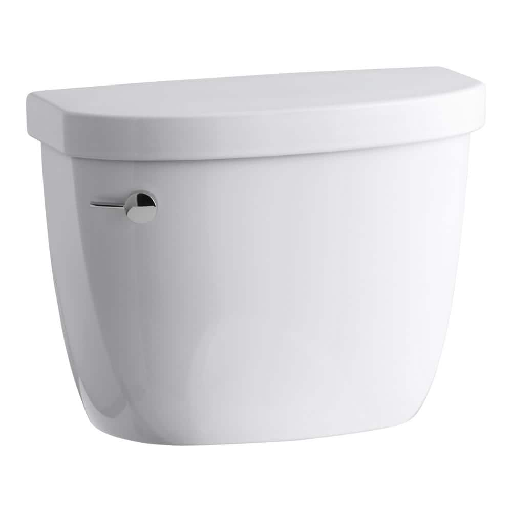 KOHLER Cimarron 1.28 GPF Single Flush Toilet Tank Only in White K-4369 ...