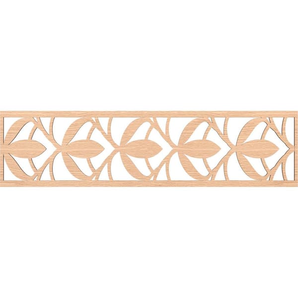 Ekena Millwork Salem Fretwork 0.25 in. D x 47 in. W x 12 in. L Red Oak Wood Panel Moulding