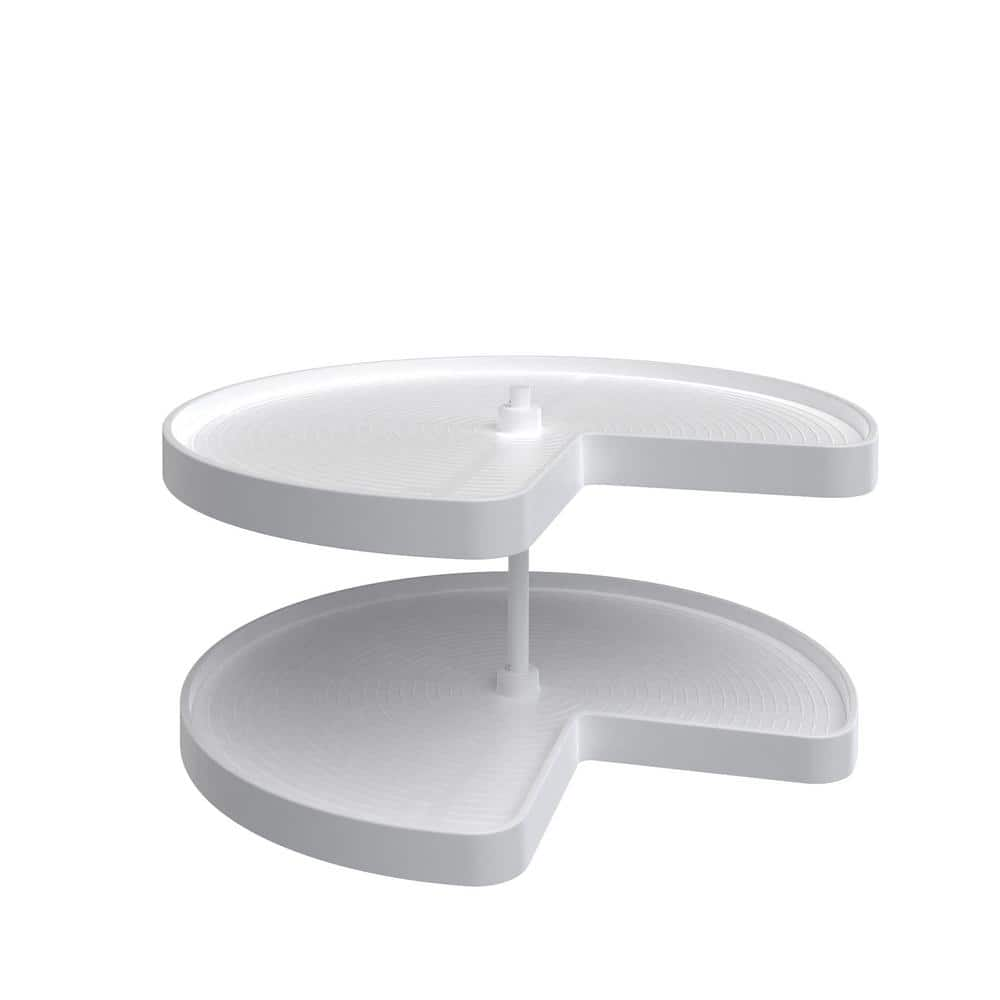 Rev-A-Shelf 18 in. H x 32 in. W x 32 in. D White Polymer Kidney Shape ...