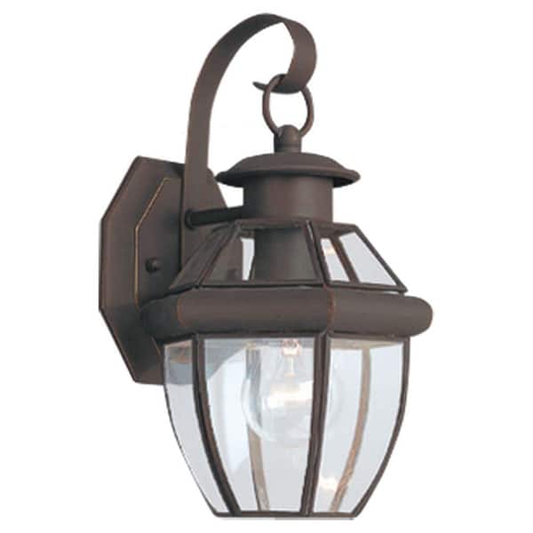 Lancaster Mini 1-Light Traditional Antique Bronze Outdoor Wall Mount Lantern