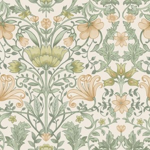 Vintage Floral Cream Wallpaper