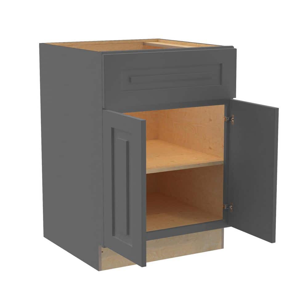 Grayson 30 in. W x 24 in. D x 34.5 in. H Assembled Plywood Base Kitchen Cabinet in Deep Onyx with Soft Close price history on PriceWatchPro