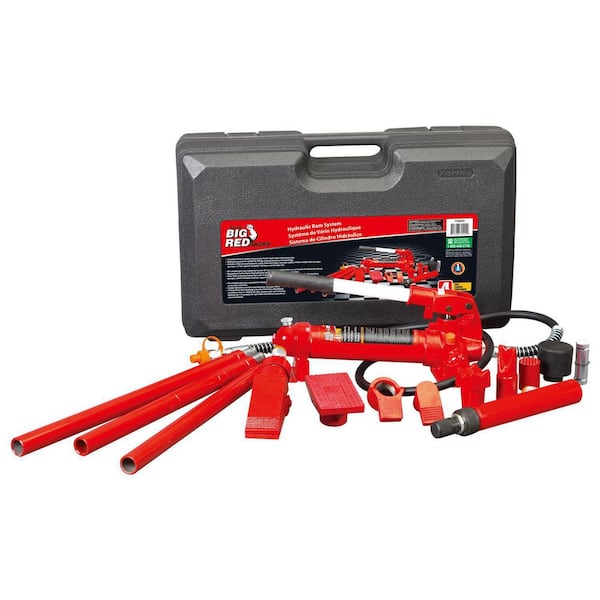 Big Red 4-Ton Porta Power Hydraulic Body Frame Repair Tool Kit with Carrying Case