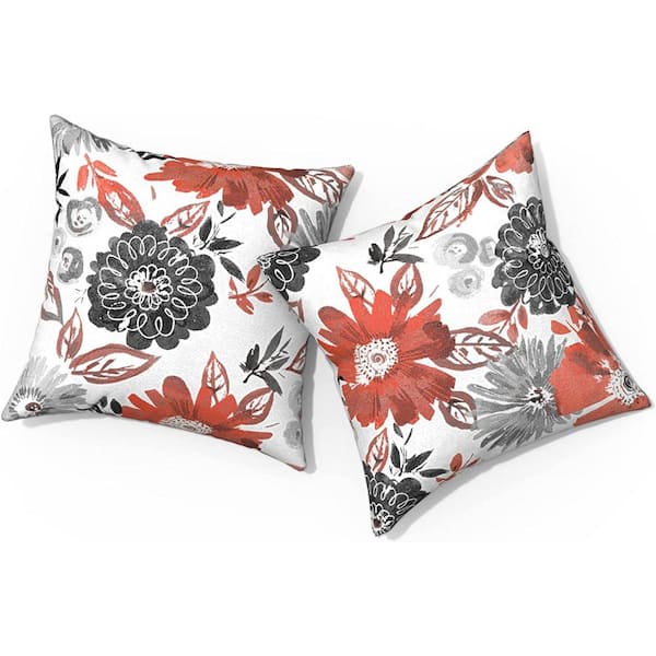 Pillows, Set Of 2, 18 X 18 Square, Insert Included, Decorative