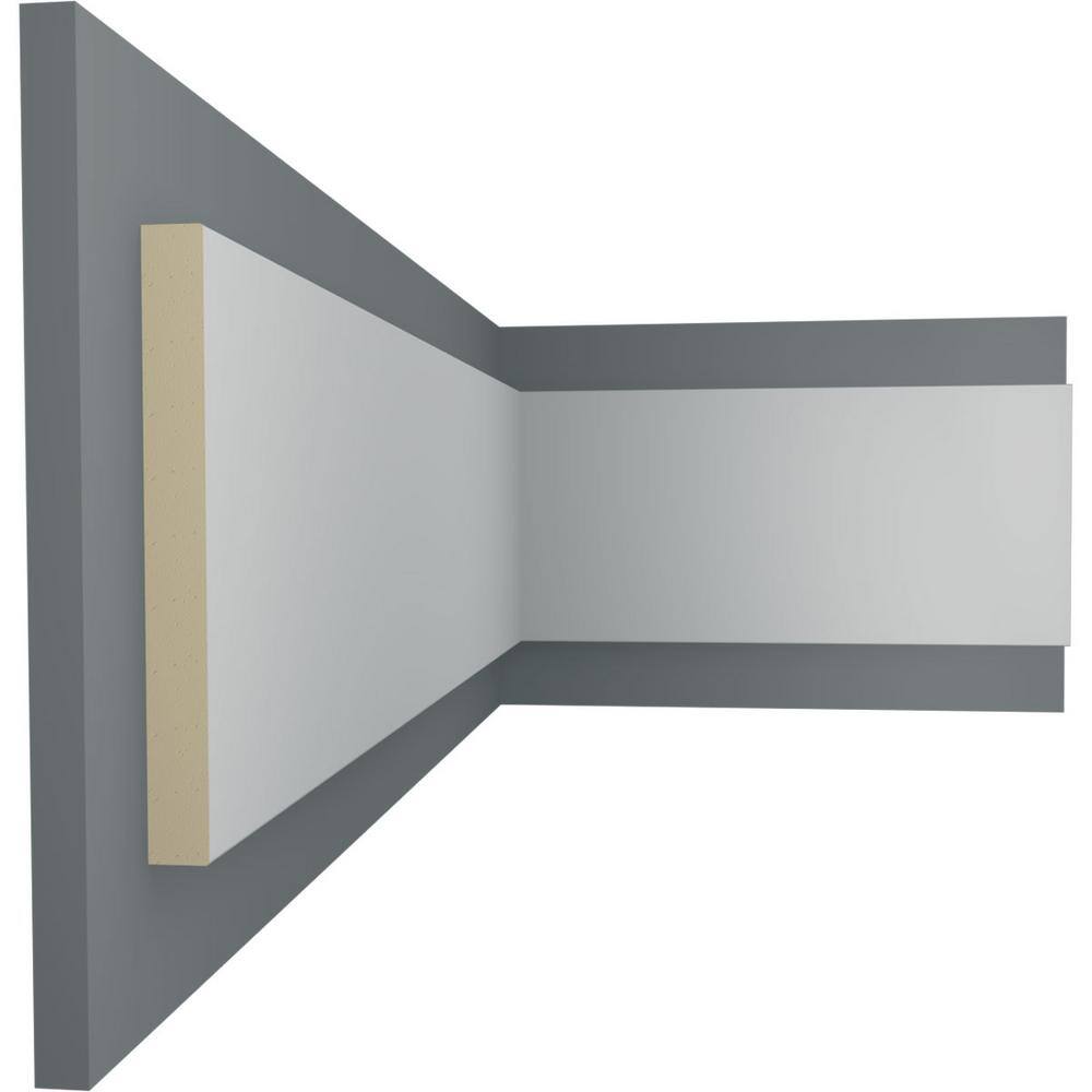 White Polyurethane Traditional Flat Trim Moulding 78.75"