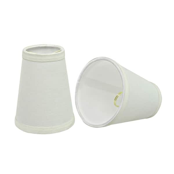 4 in. x 5 in. Off White Hardback Empire Lamp Shade (2-Pack)