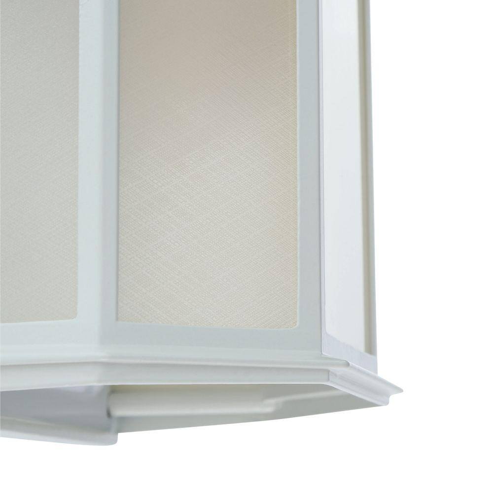 Transitional 9.75" White and Bronze Cage Lantern Wall Sconce