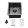 Sarlai 29.57 In. Gunmetal Black Drop-in Single Bowl Stainless Steel Workstation Kitchen Sink With Waterfall Kitchen Faucet Tbly30199
