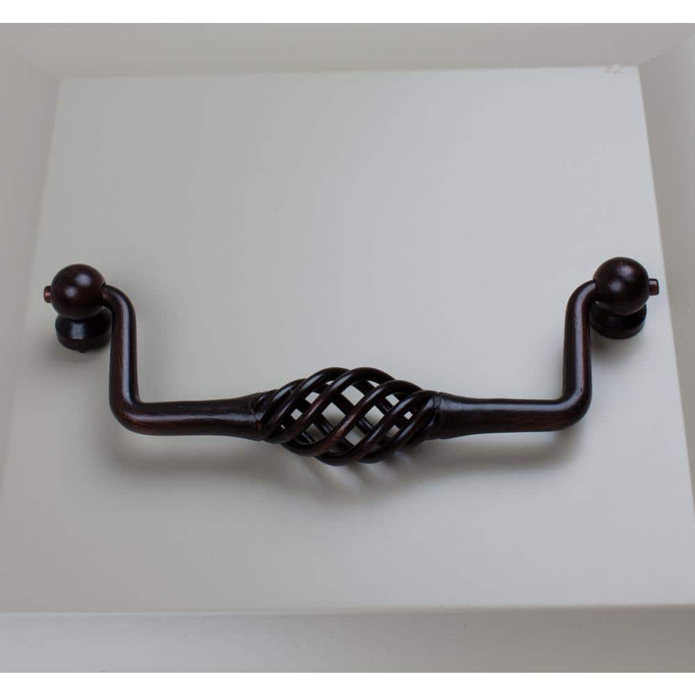 Oil Rubbed Bronze Birdcage Drawer Pull with Mounting Hardware
