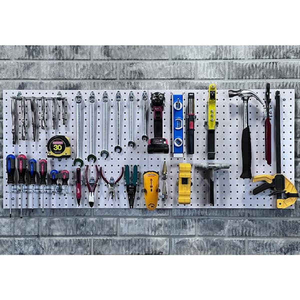 22 in. W x 18 in. H x 1/4 In. D Polypropylene Pegboards (2- Piece) White