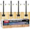 EXCELLO Premium String Light Pole – Extends To 10ft, Heavy-Duty Steel, Yard Mount For Grass/Dirt (1-Pack)