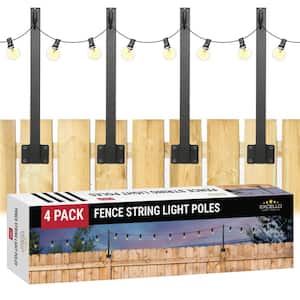 4-Pack of 1.3 ft. Fence String Light Poles