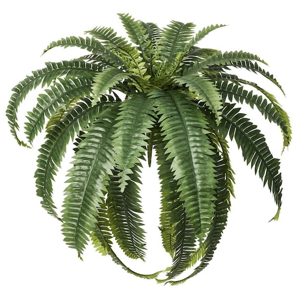48 in. Artificial Boston Fern, Faux Silk Plant Fake Plants for Home Office Decor, Indoor/Outdoor Use (Set of 2)