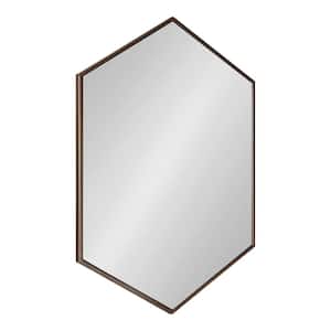 McNeer 31 in. x 22 in. Classic Hexagon Framed Bronze Wall Mirror